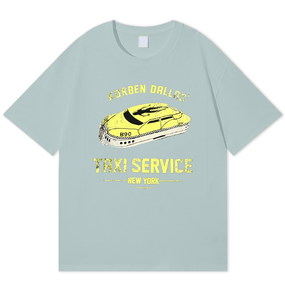 Korben Dallas Flying Taxi Retro Sci-Fi Cotton T-shirt