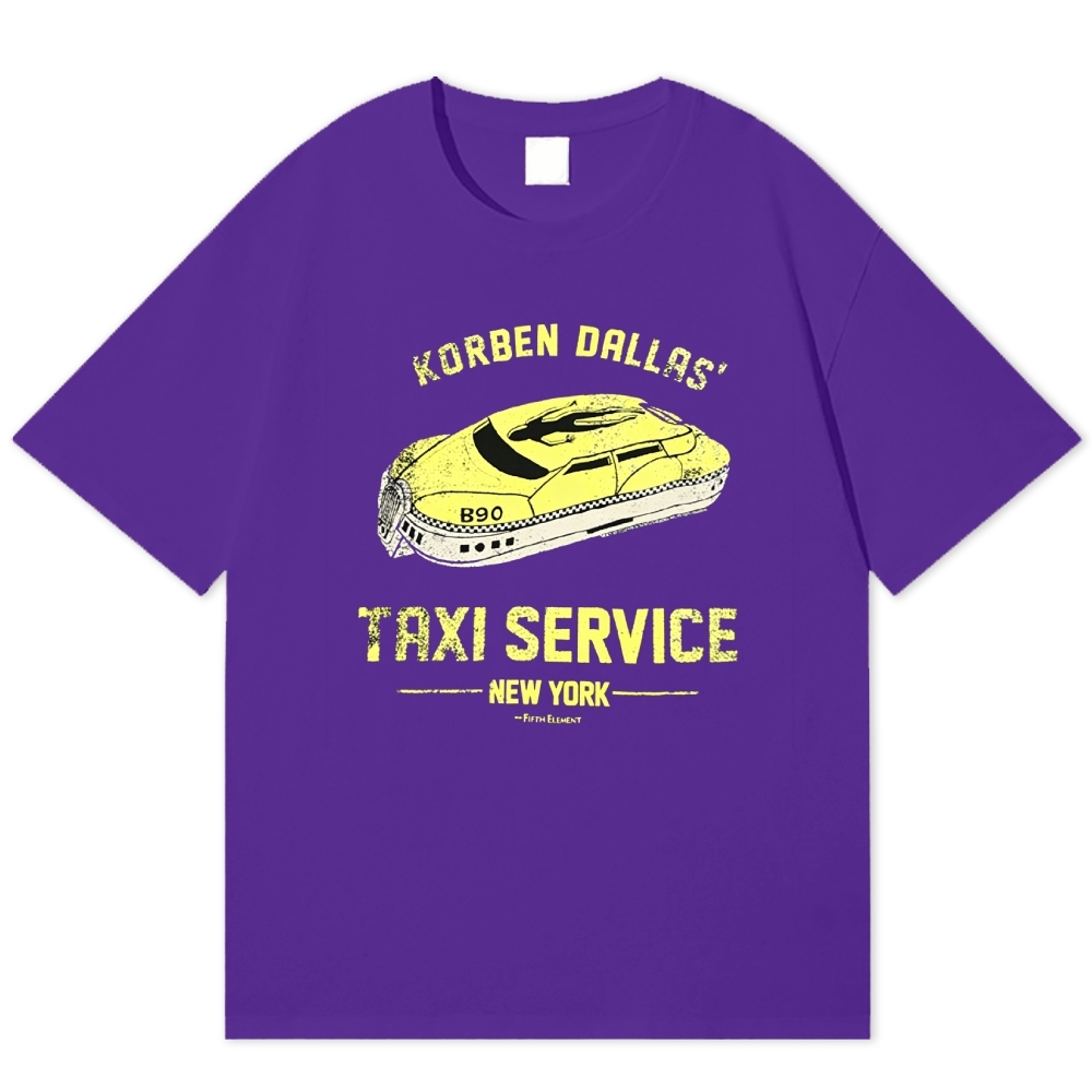 Korben Dallas Flying Taxi Retro Sci-Fi Cotton T-shirt
