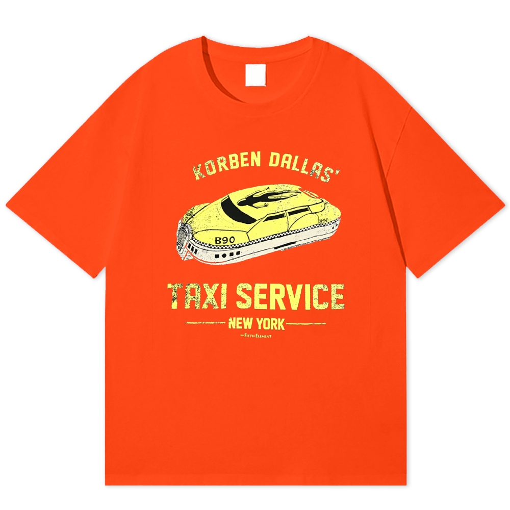 Korben Dallas Flying Taxi Retro Sci-Fi Cotton T-shirt