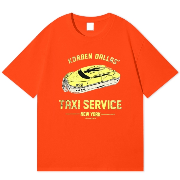 Korben Dallas Flying Taxi Retro Sci-Fi Cotton T-shirt