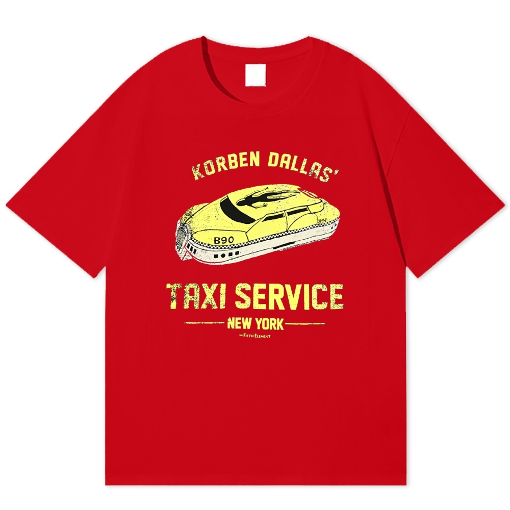 Korben Dallas Flying Taxi Retro Sci-Fi Cotton T-shirt