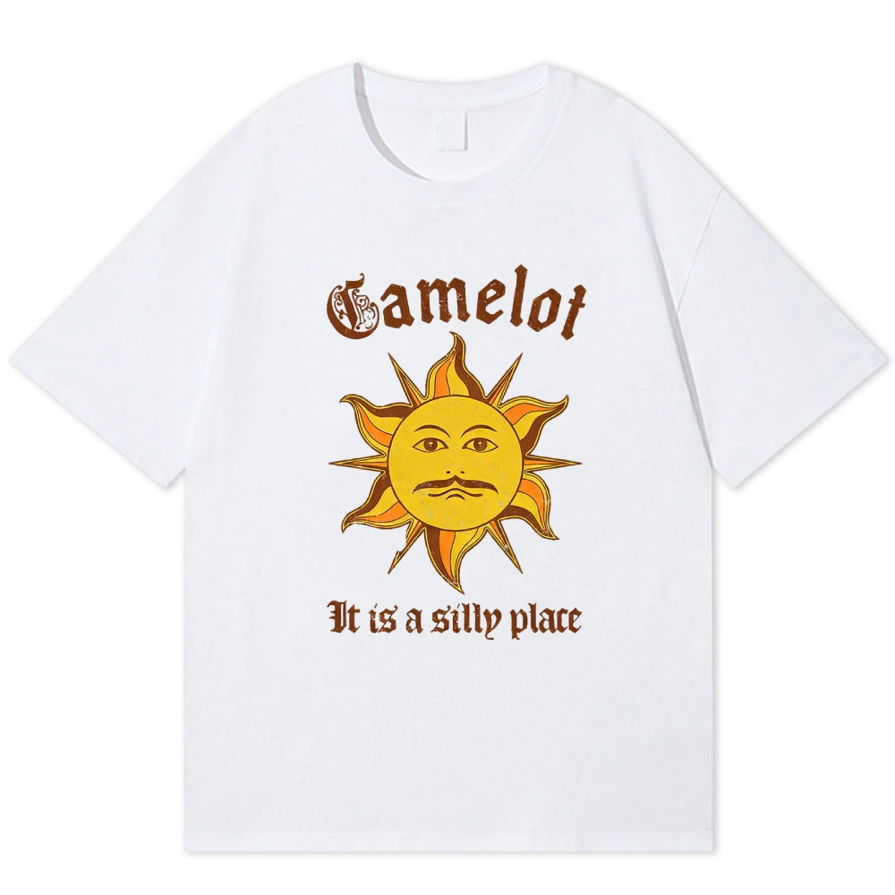 Camelot Sun Retro Fantasy Parody Cotton T-shirt