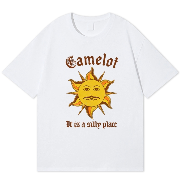 Camelot Sun Retro Fantasy Parody Cotton T-shirt