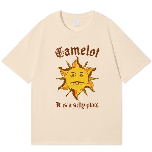 Camelot Sun Retro Fantasy Parody Cotton T-shirt