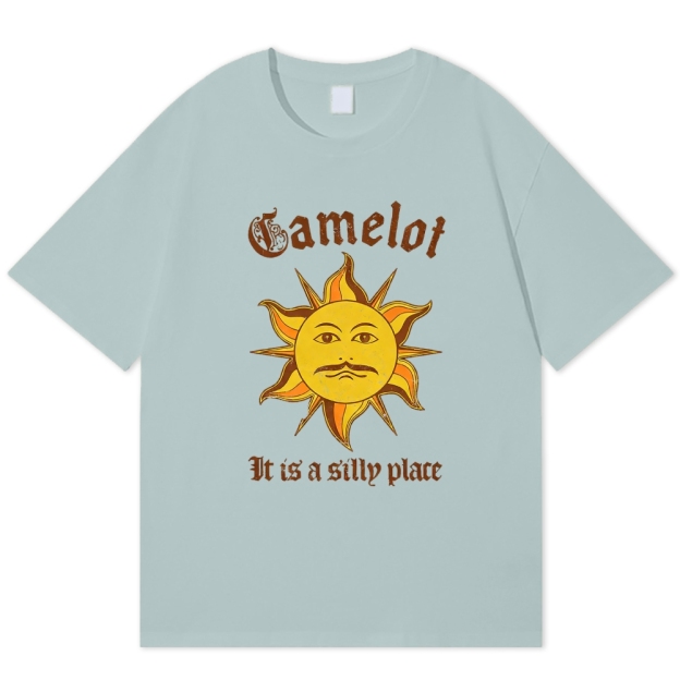 Camelot Sun Retro Fantasy Parody Cotton T-shirt