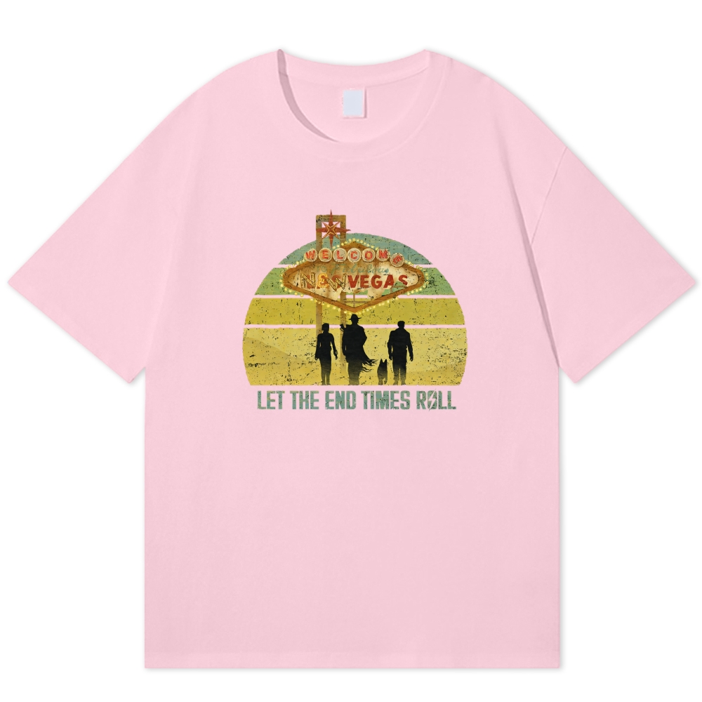 New Vegas Doomsday Sunset Retro Wasteland Cotton T-shirt