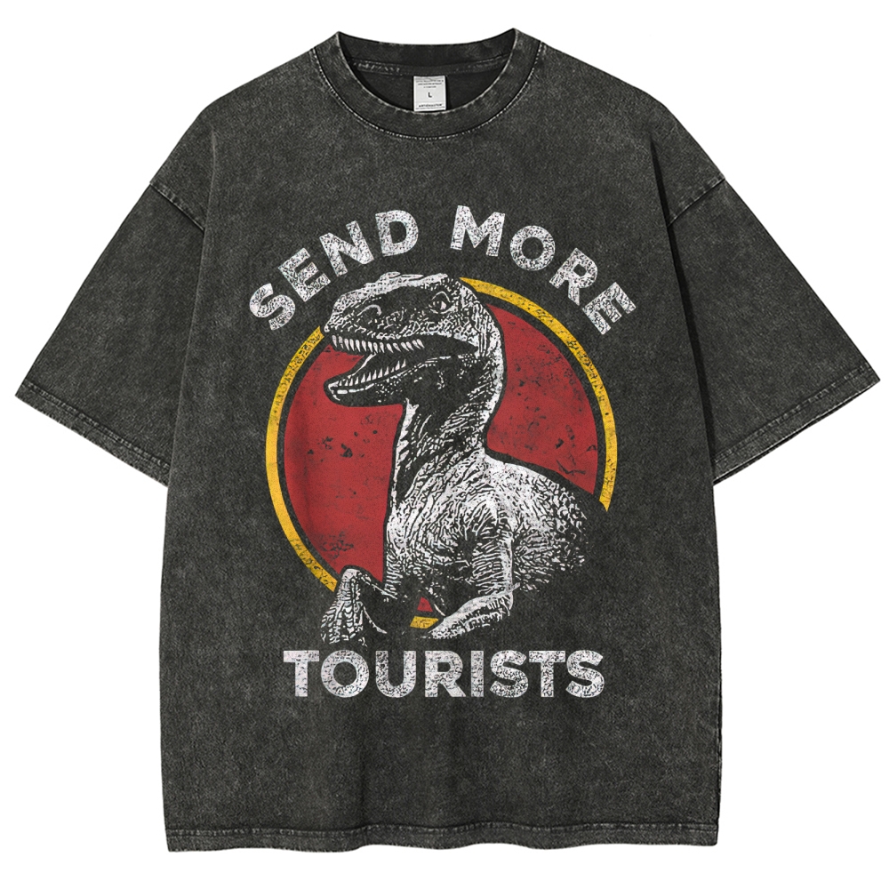 Send More Tourists Raptor Washed T-Shirt
