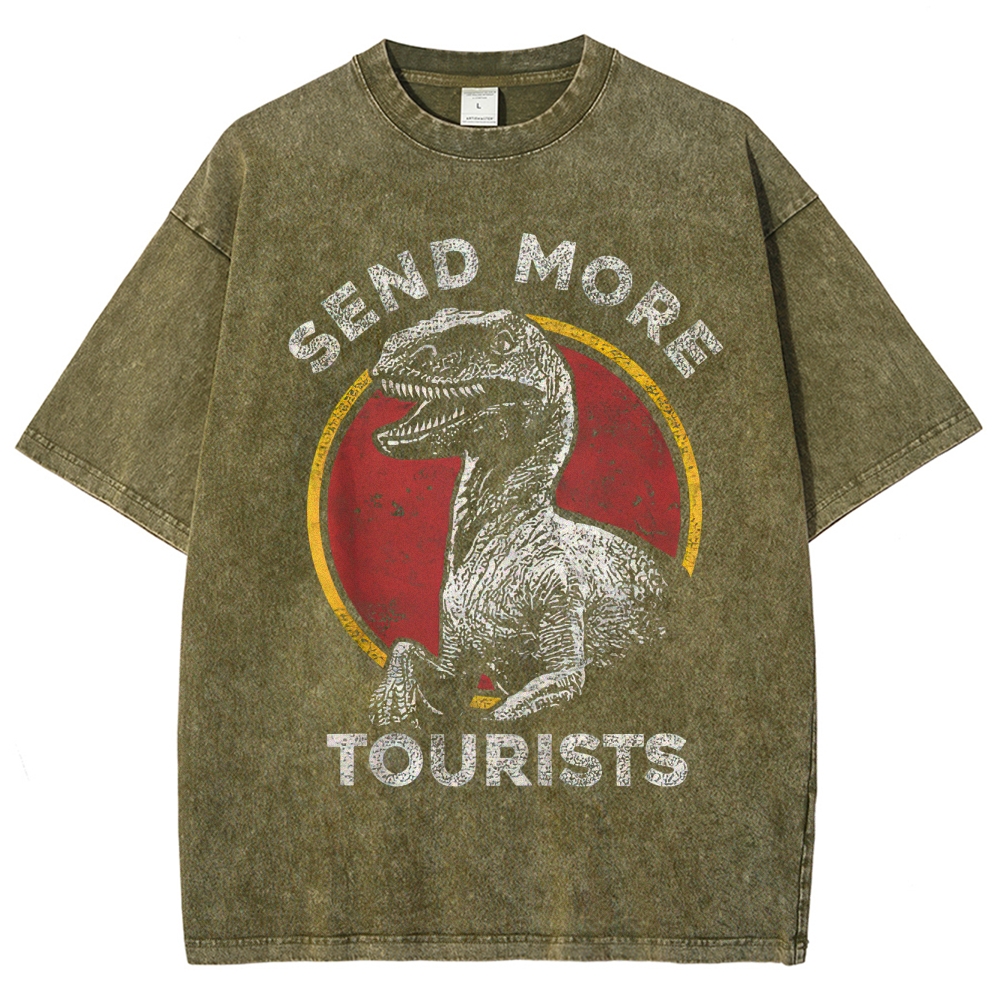 Send More Tourists Raptor Washed T-Shirt