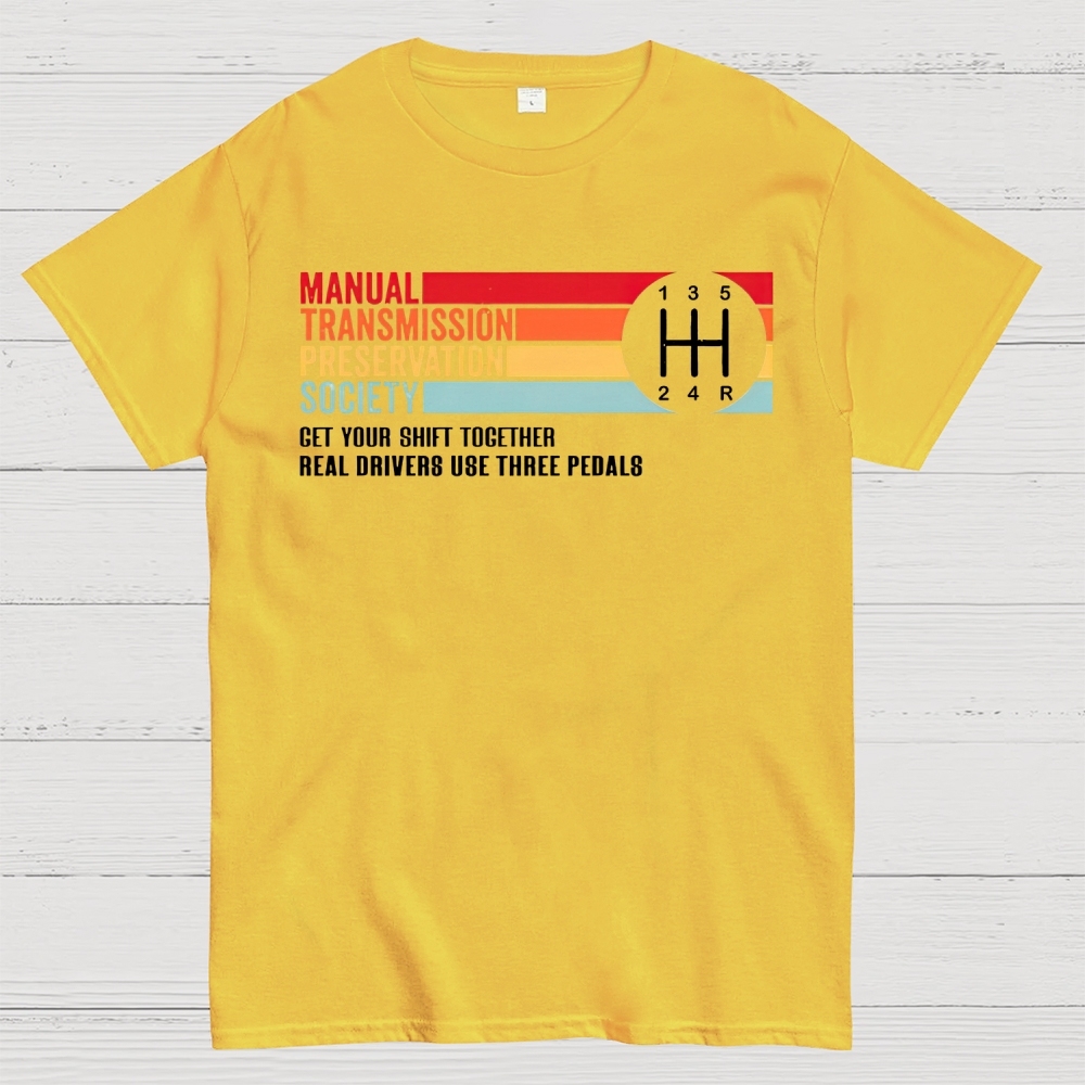 The Manual Transmission Preservation Society  Cotton T-shirt 