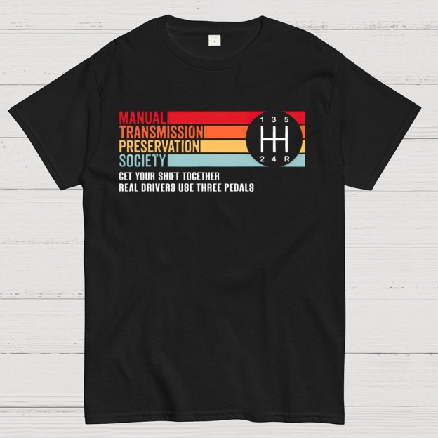 The Manual Transmission Preservation Society  Cotton T-shirt 
