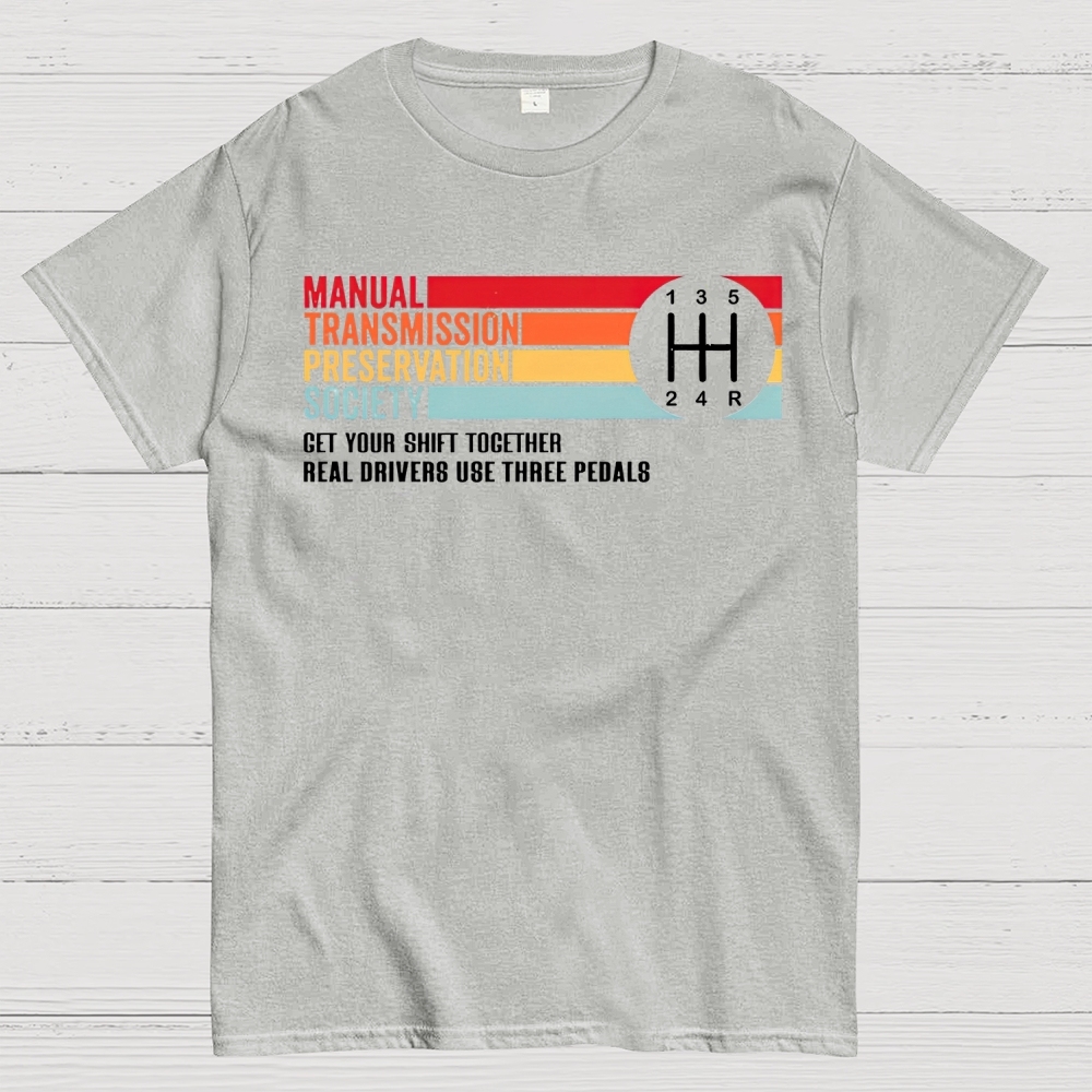 The Manual Transmission Preservation Society  Cotton T-shirt 