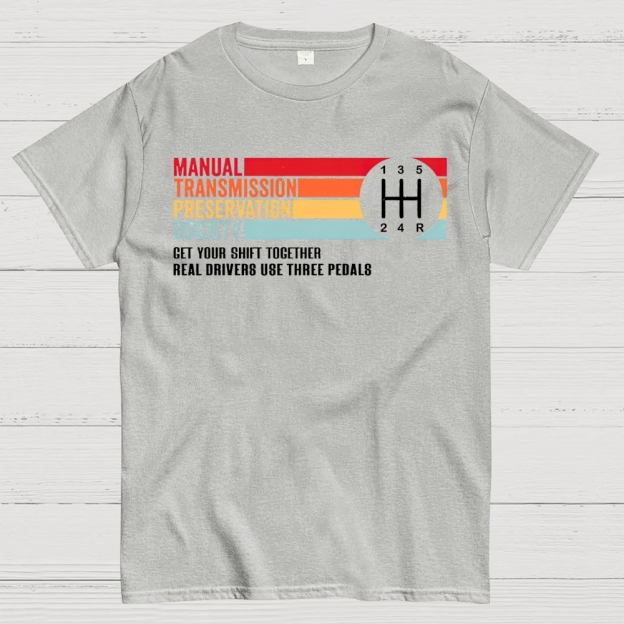 The Manual Transmission Preservation Society  Cotton T-shirt 
