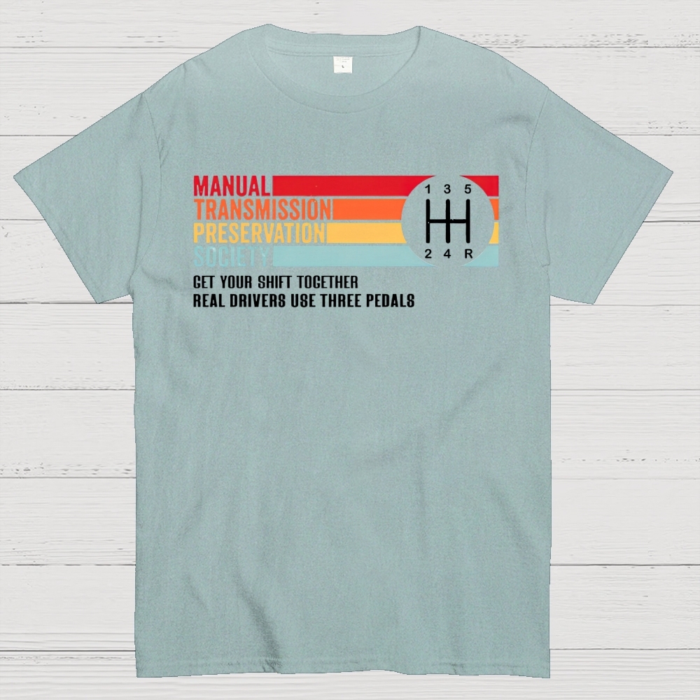 The Manual Transmission Preservation Society  Cotton T-shirt 
