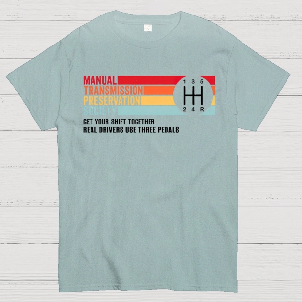The Manual Transmission Preservation Society  Cotton T-shirt 