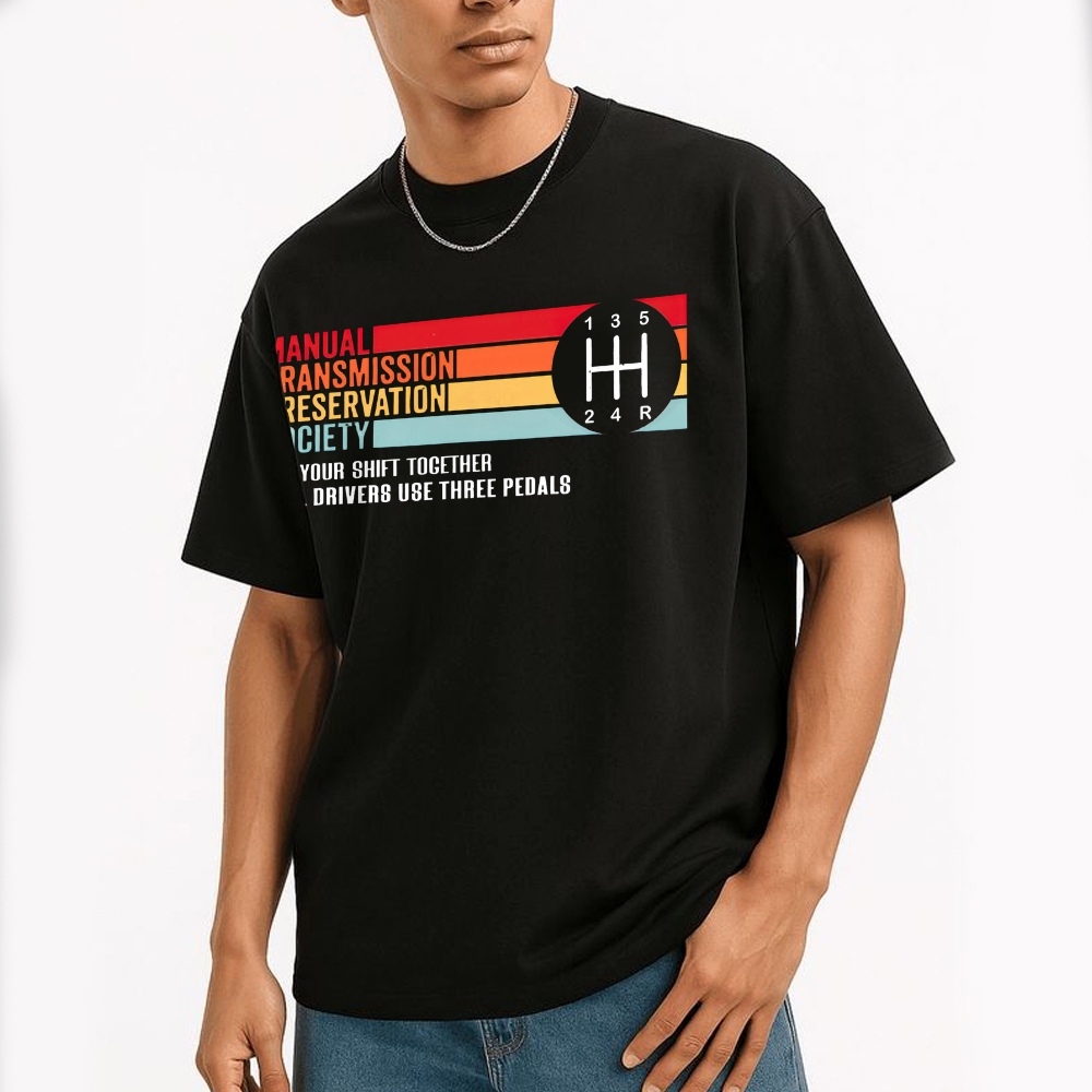 The Manual Transmission Preservation Society  Cotton T-shirt 