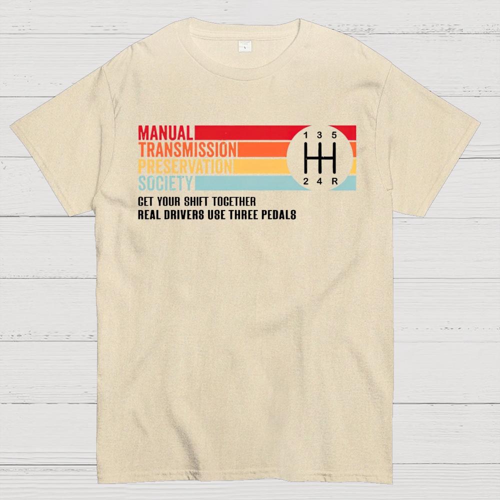 The Manual Transmission Preservation Society  Cotton T-shirt 