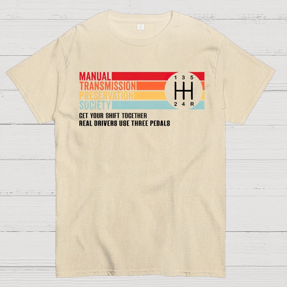 The Manual Transmission Preservation Society  Cotton T-shirt 