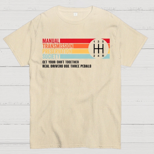 The Manual Transmission Preservation Society  Cotton T-shirt 