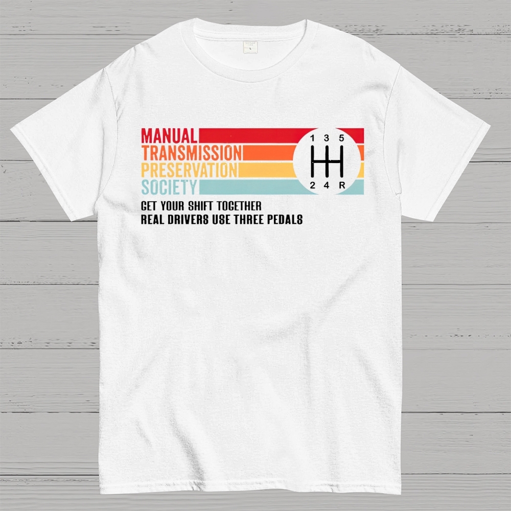The Manual Transmission Preservation Society  Cotton T-shirt 