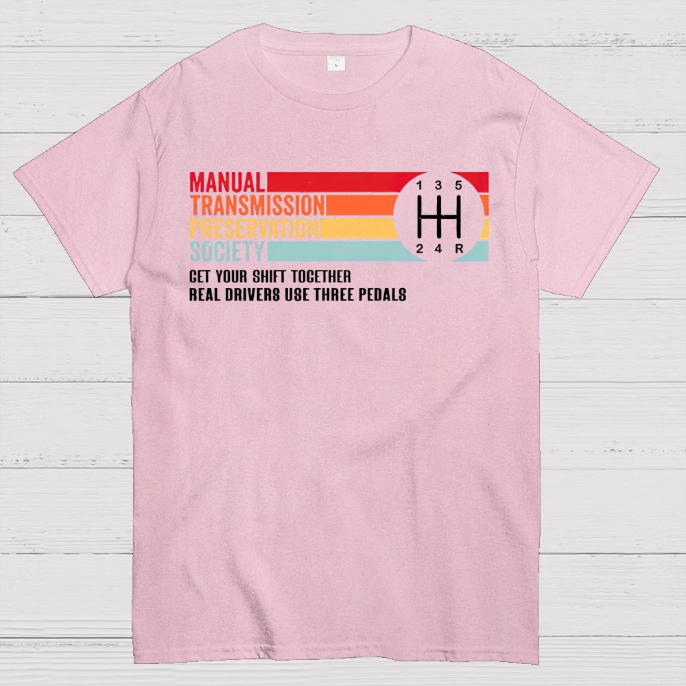 The Manual Transmission Preservation Society  Cotton T-shirt 