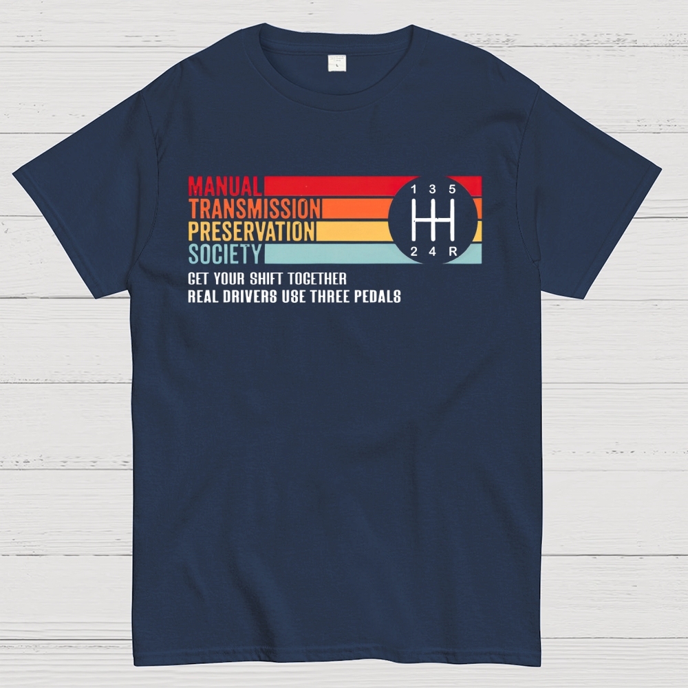 The Manual Transmission Preservation Society  Cotton T-shirt 