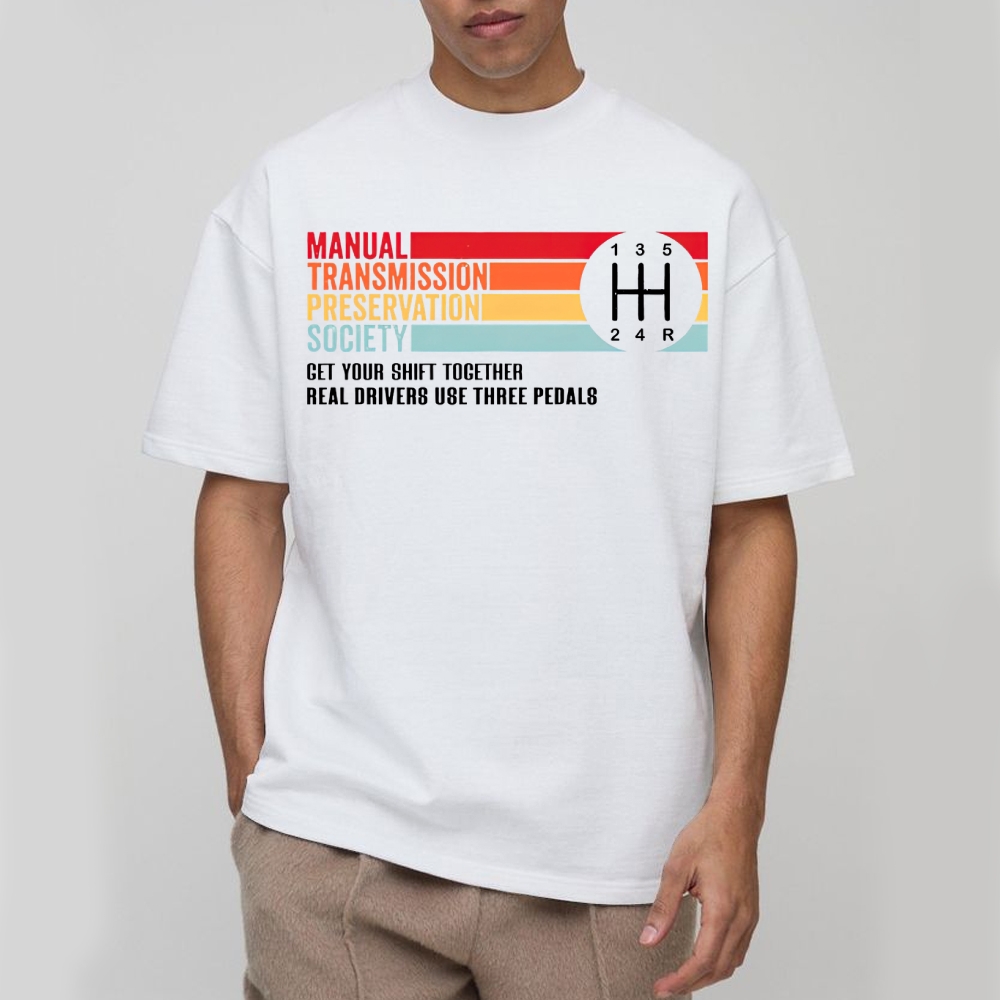 The Manual Transmission Preservation Society  Cotton T-shirt 