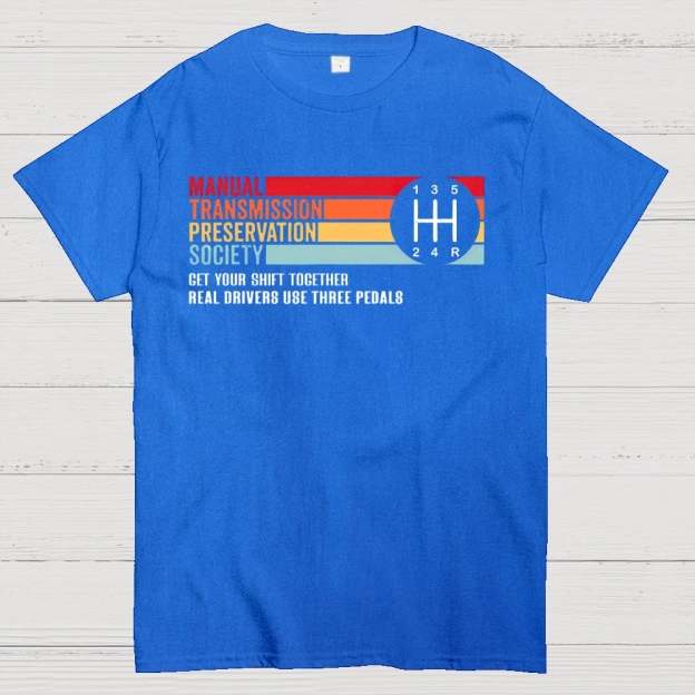 The Manual Transmission Preservation Society  Cotton T-shirt 
