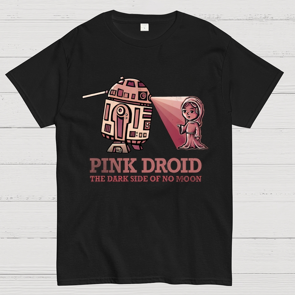 Pink Droid  Cotton T-shirt 