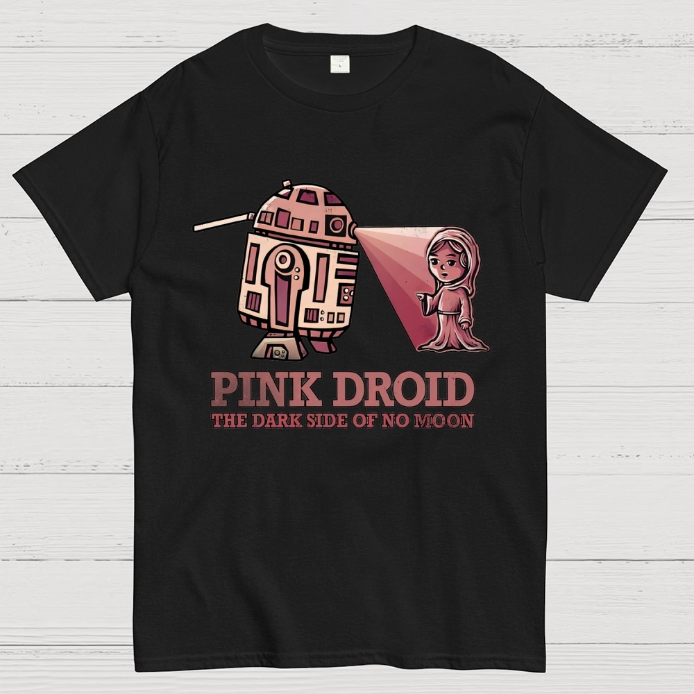 Pink Droid  Cotton T-shirt 