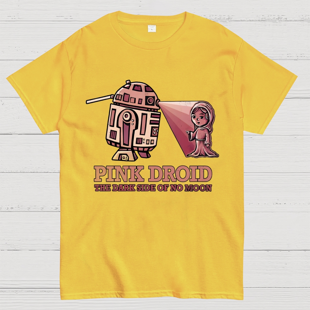 Pink Droid  Cotton T-shirt 
