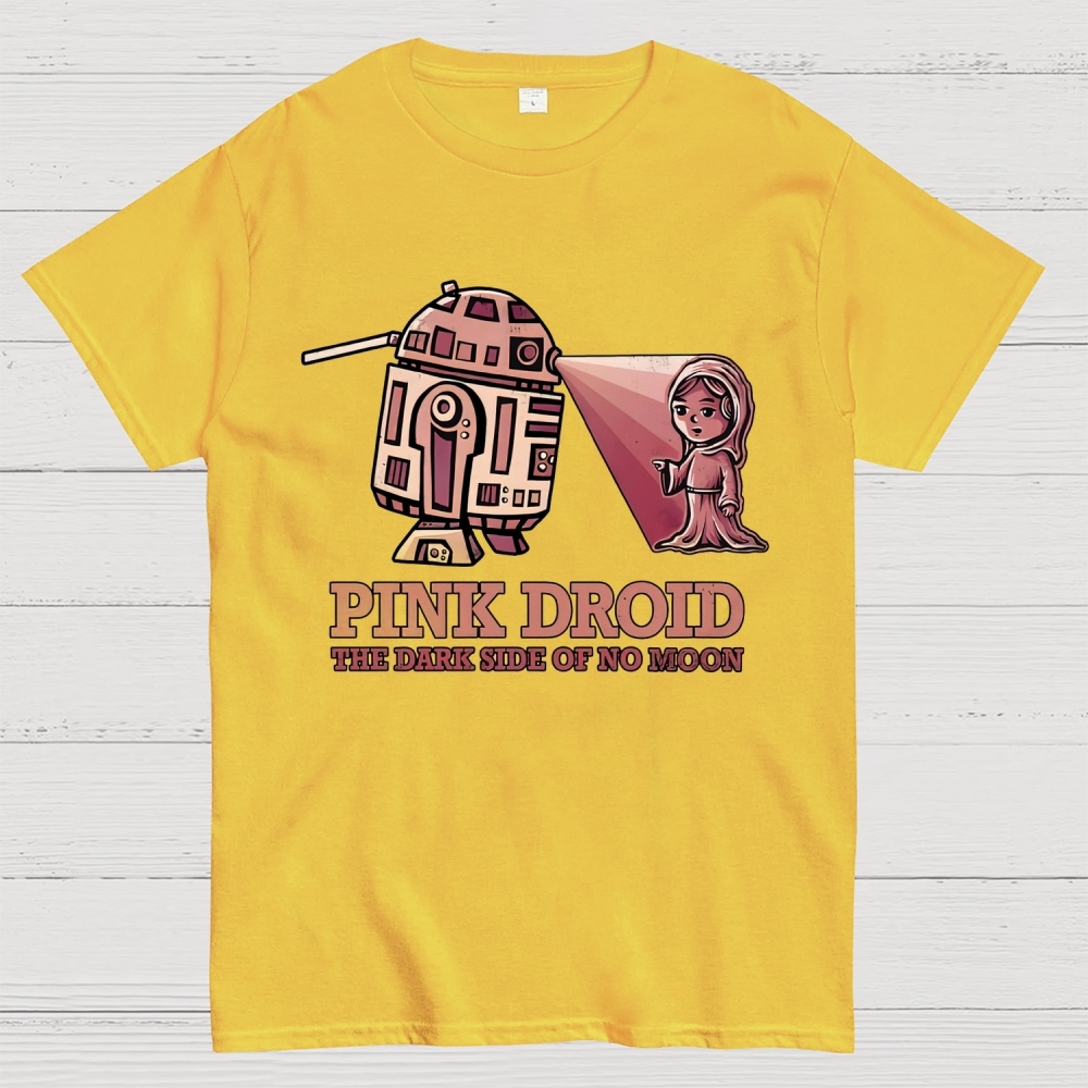 Pink Droid  Cotton T-shirt 
