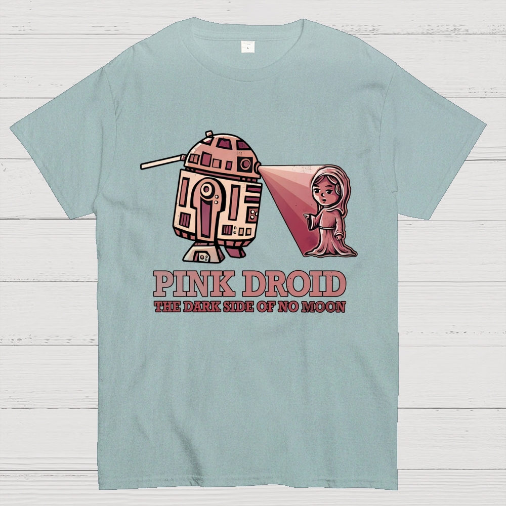 Pink Droid  Cotton T-shirt 