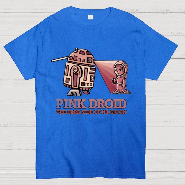 Pink Droid  Cotton T-shirt 