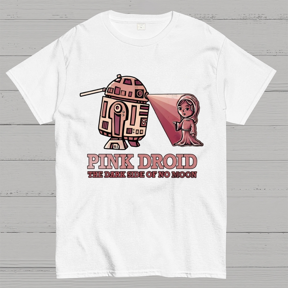 Pink Droid  Cotton T-shirt 