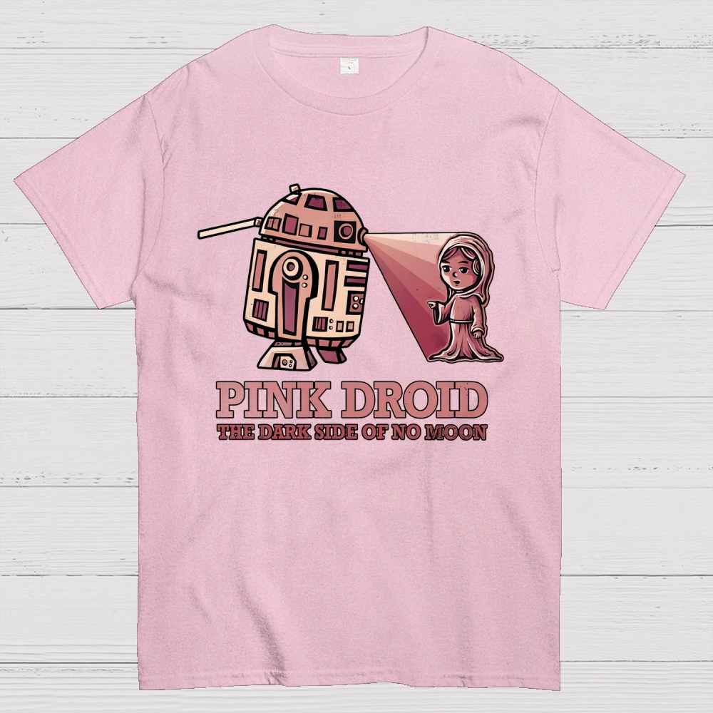 Pink Droid  Cotton T-shirt 