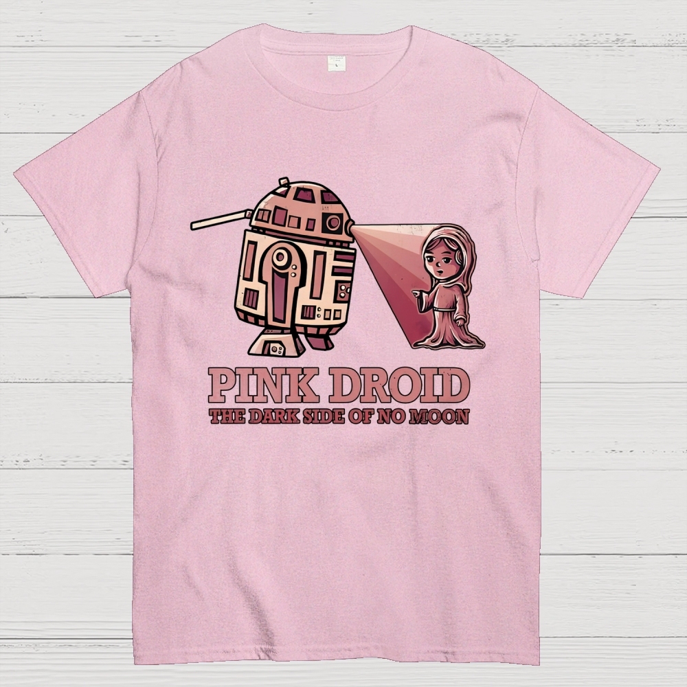 Pink Droid  Cotton T-shirt 