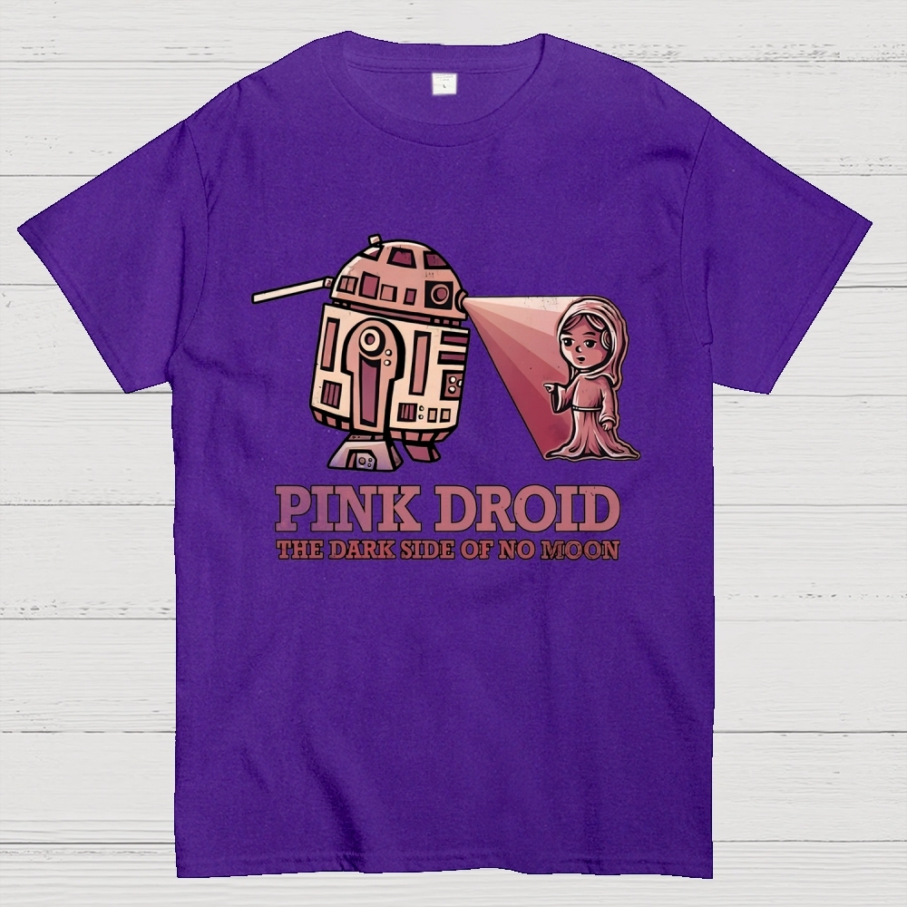 Pink Droid  Cotton T-shirt 