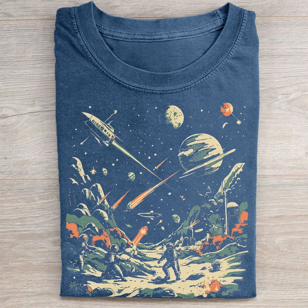 Vintage Space Battle Washed Tee 
