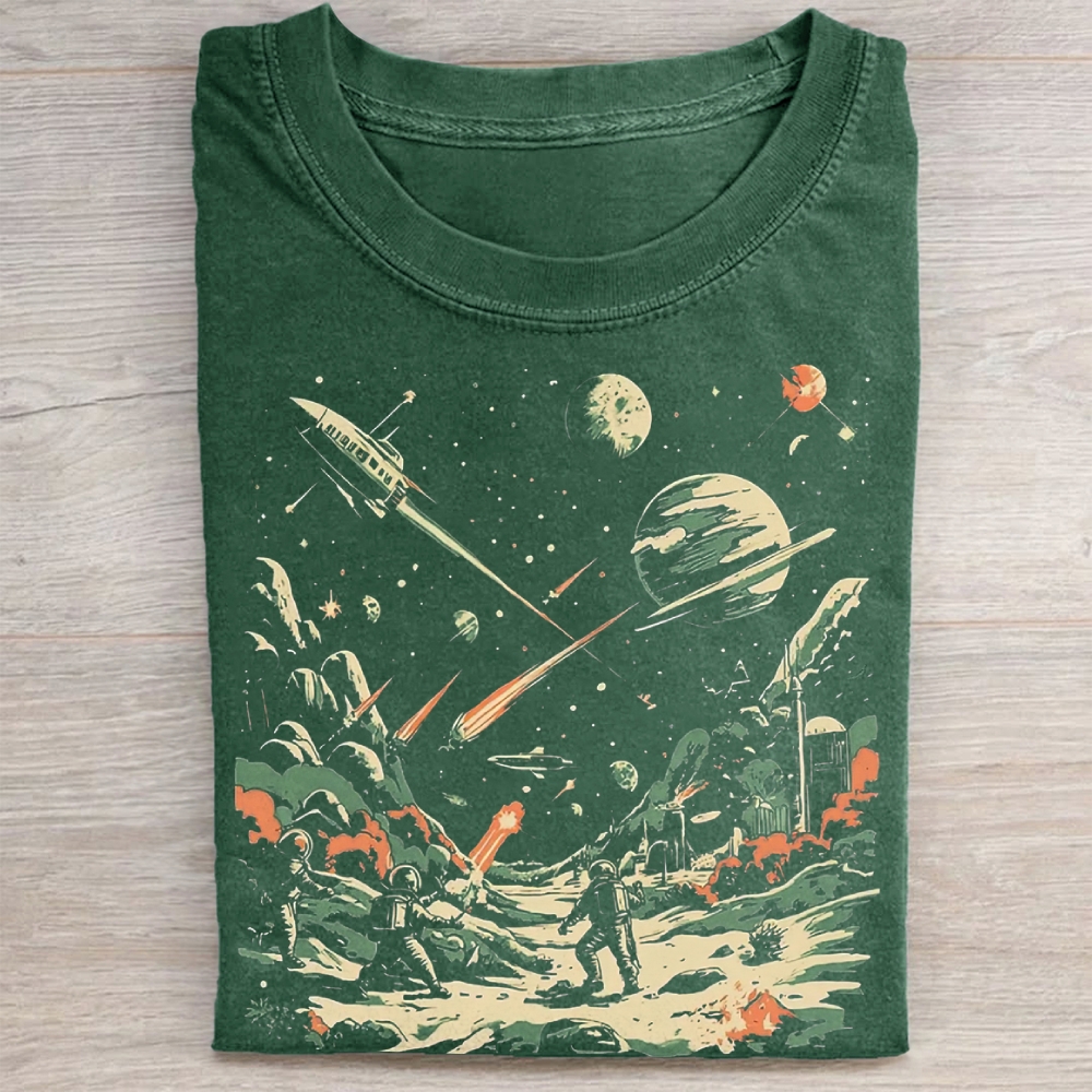 Vintage Space Battle Washed Tee 