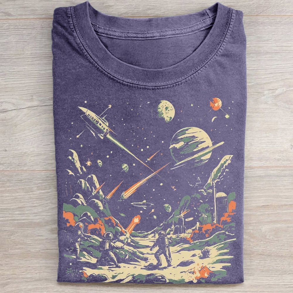 Vintage Space Battle Washed Tee 