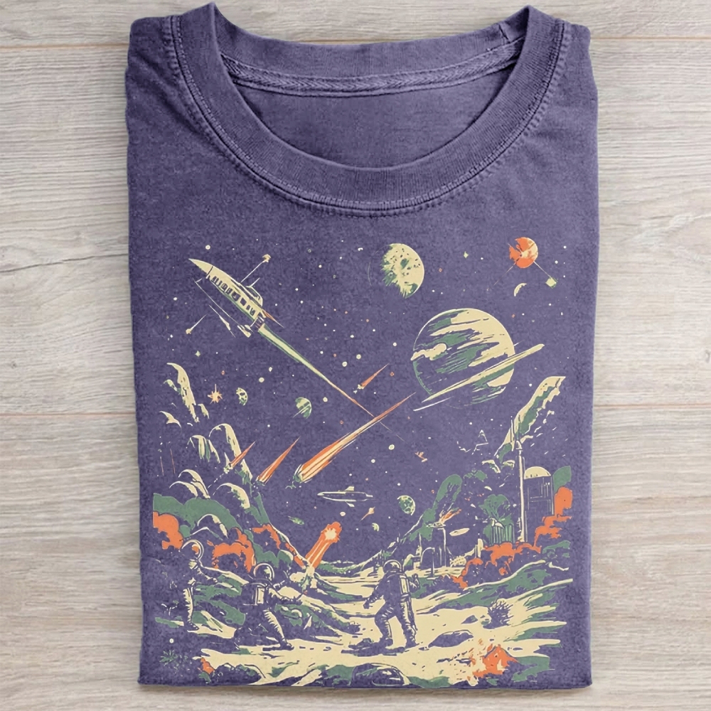 Vintage Space Battle Washed Tee 