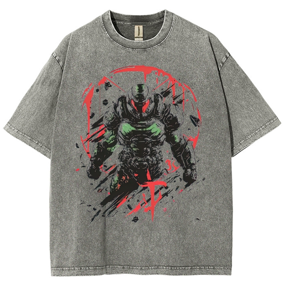 Doom Slayer Action Washed T-Shirt