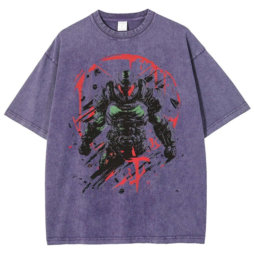 Doom Slayer Action Washed T-Shirt