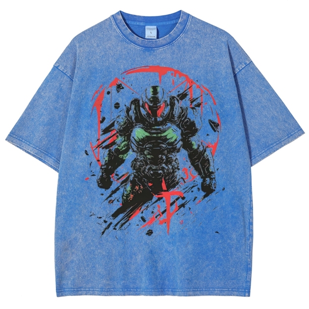 Doom Slayer Action Washed T-Shirt