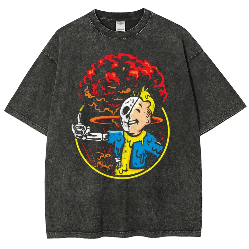 Vault Boy Explosion Washed T-Shirt 