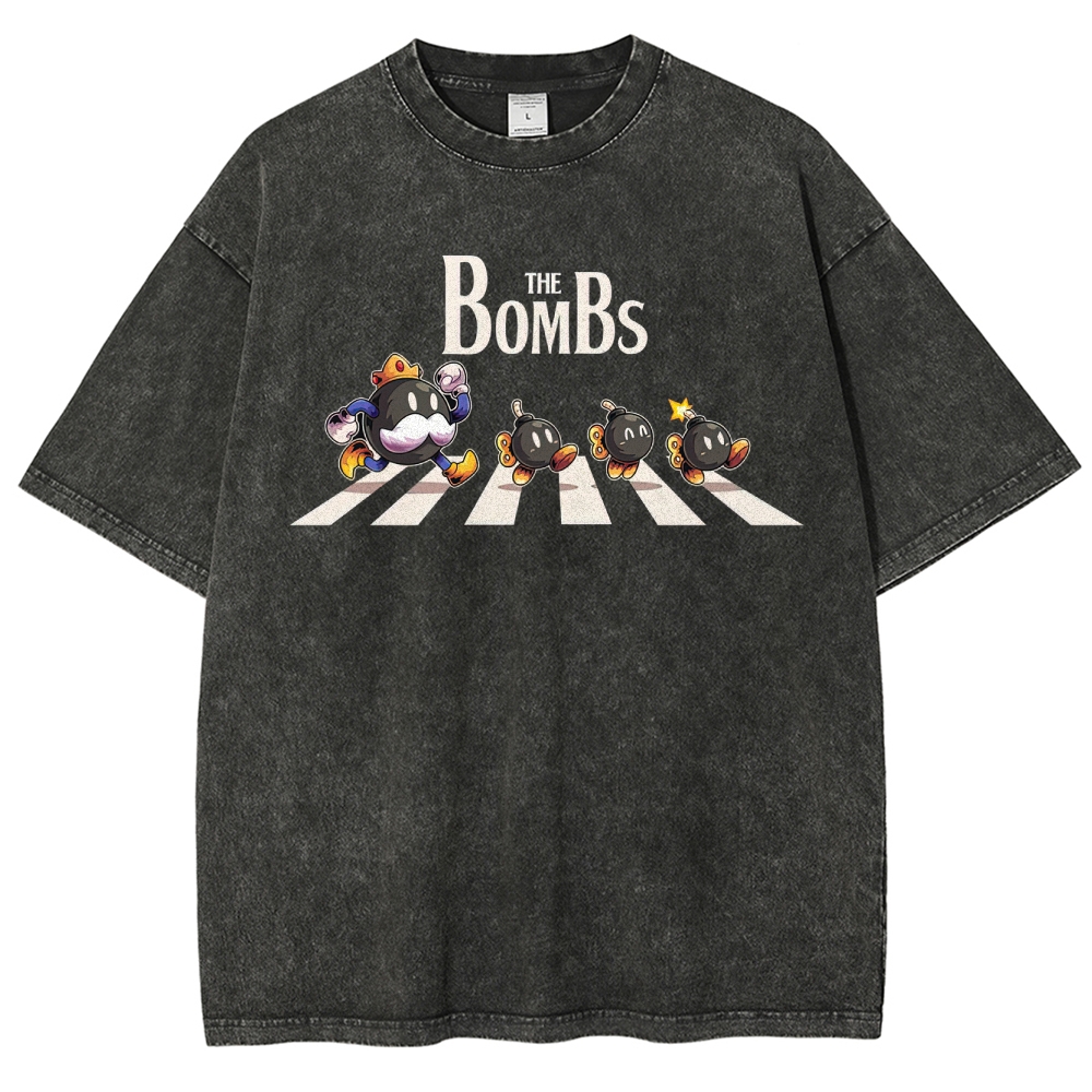 The Bombs Abbey Road Parody Washed T-Shirt
