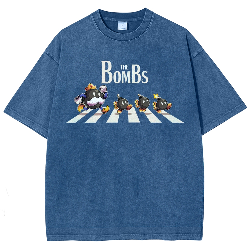 The Bombs Abbey Road Parody Washed T-Shirt