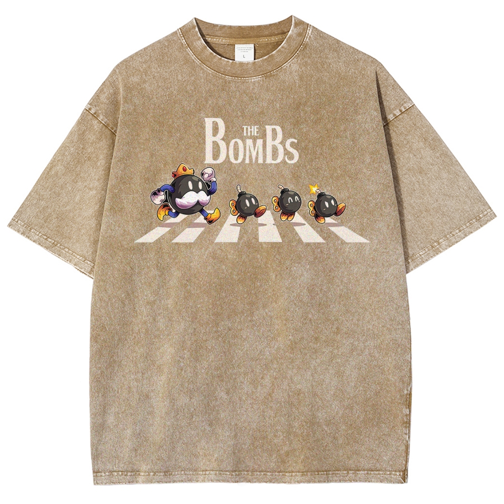 The Bombs Abbey Road Parody Washed T-Shirt