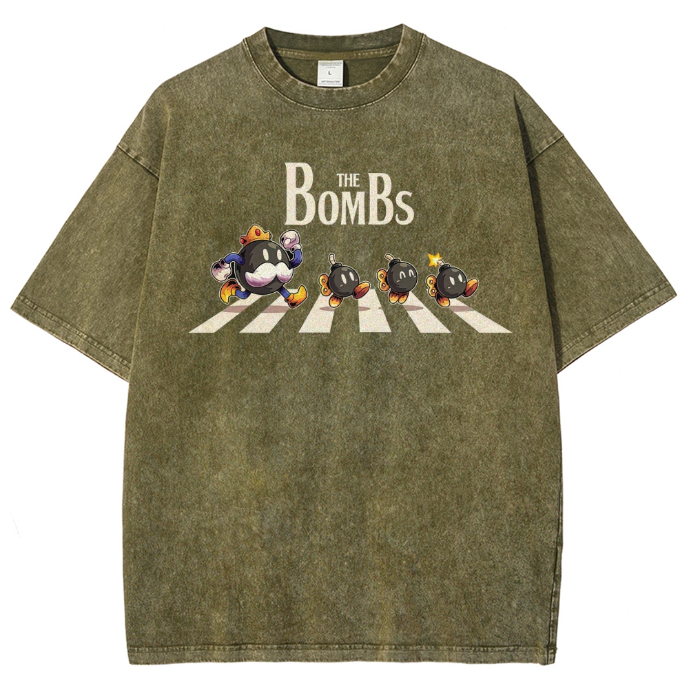 The Bombs Abbey Road Parody Washed T-Shirt