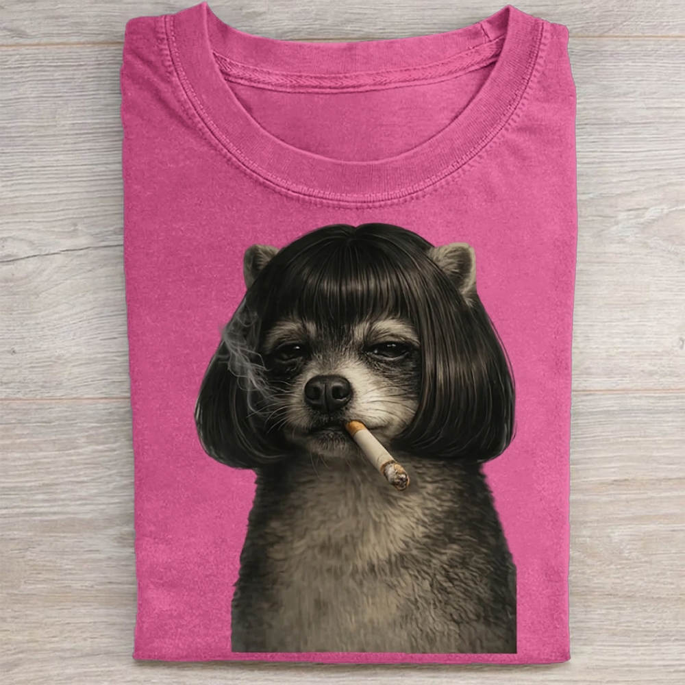 Retro Humorous Streetwear Washed Tee 